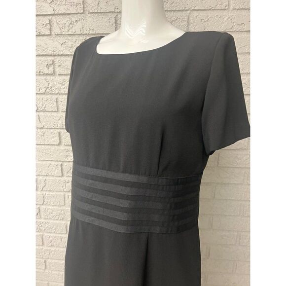 Positive Attitude Petite Black Ribbon Detail Dress And Jacket Set Size 12P - Picture 8 of 14